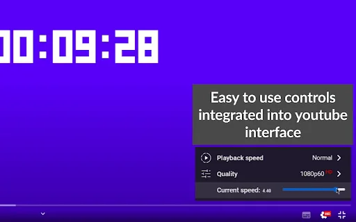 Custom Youtube Playback Speed – ইউটিউব ভিডিও স্পিড কন্ট্রোলার ডাউনলোড - Screenshot 1